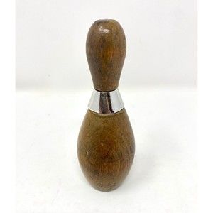 Vintage Bowling Pin Wood Bottle Opener 4.75”